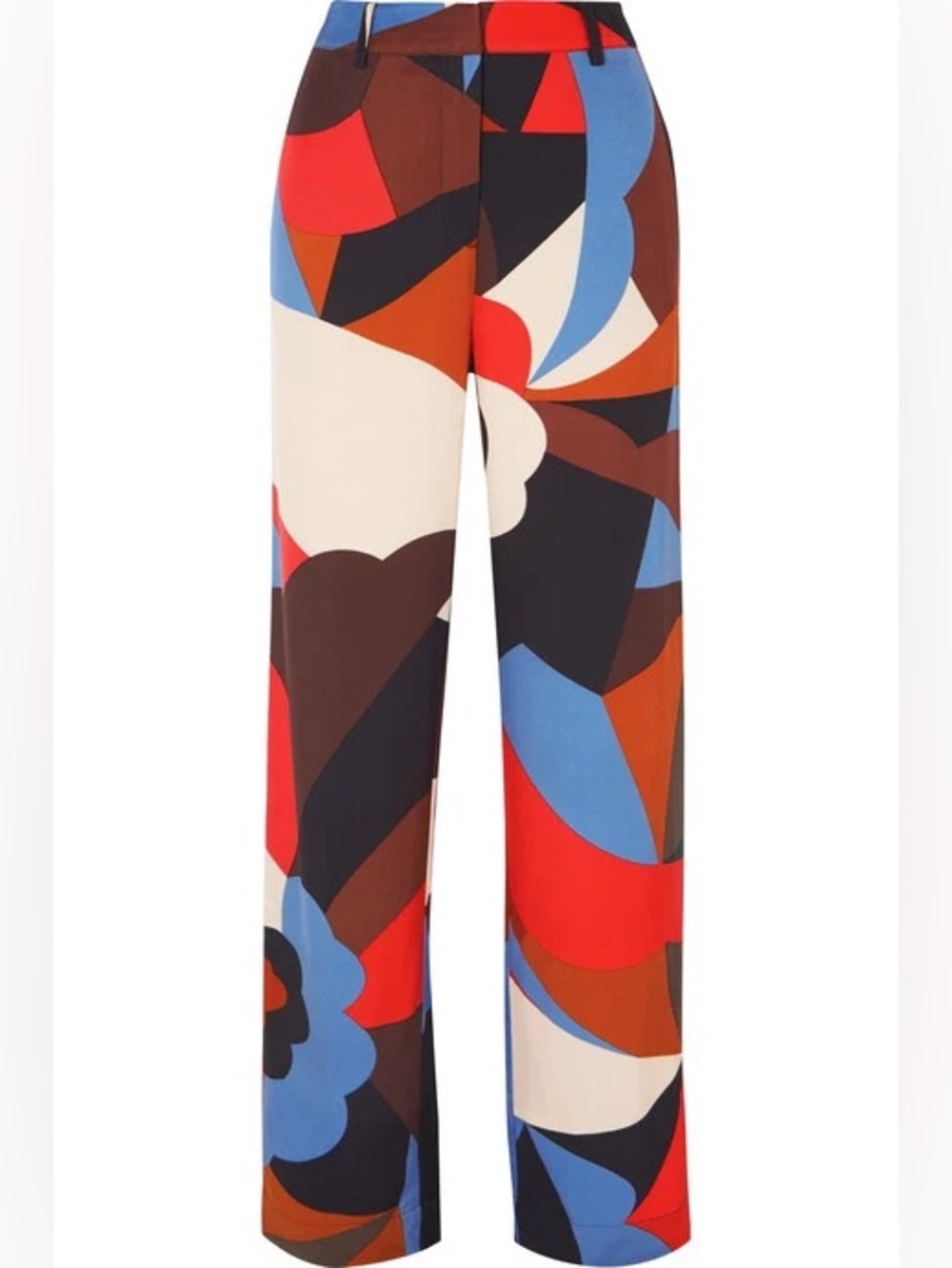 STINE GOYA | Daria Printed Satin-Twill Straight-Leg Pants